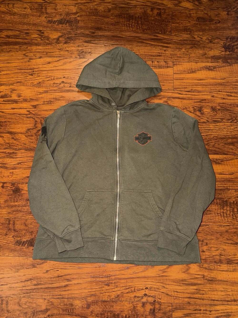 Harley-Davidson Women's Olive Green Full Zip Hoodie
